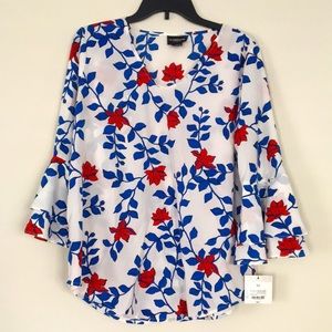 NWT Liz Claiborne 3/4 sleeve blouse, size M
